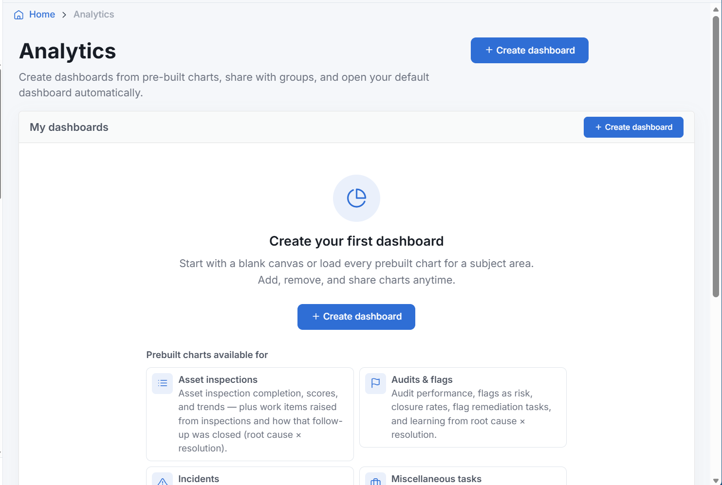 A LambdaAssetCheck workspace — the breadcrumb at the top shows your location, and the left sidebar is how you move between areas